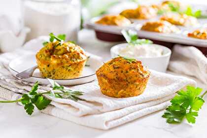 Muffin de cabillaud aux petits pois