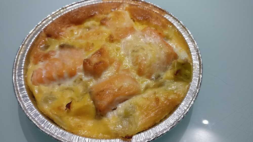 image Quiche Légère au Saumon et Poireaux