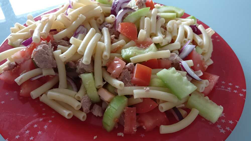 image Salade Fraîcheur de Pâtes, Thon et Légumes Croquants