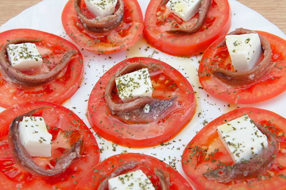 image Tomates à la Feta et Anchois