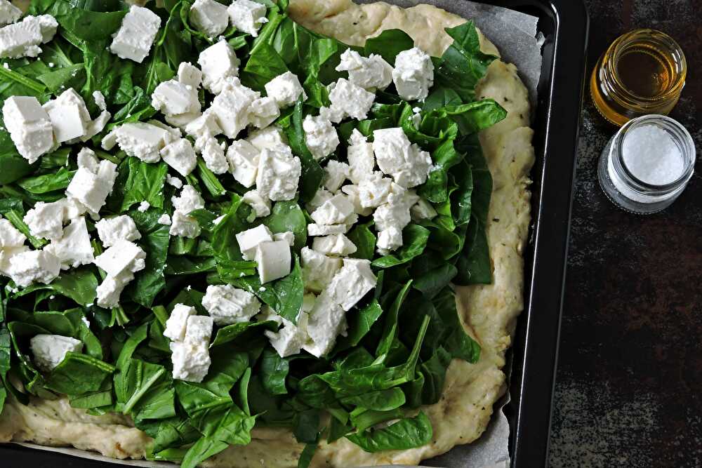 image Pizza Keto Épinard et Feta