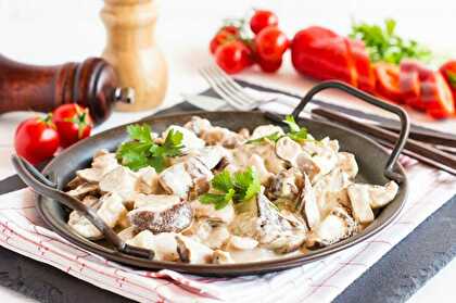 Poulet à la Crème et aux Champignons pour une Cuisine Saine et Gourmande