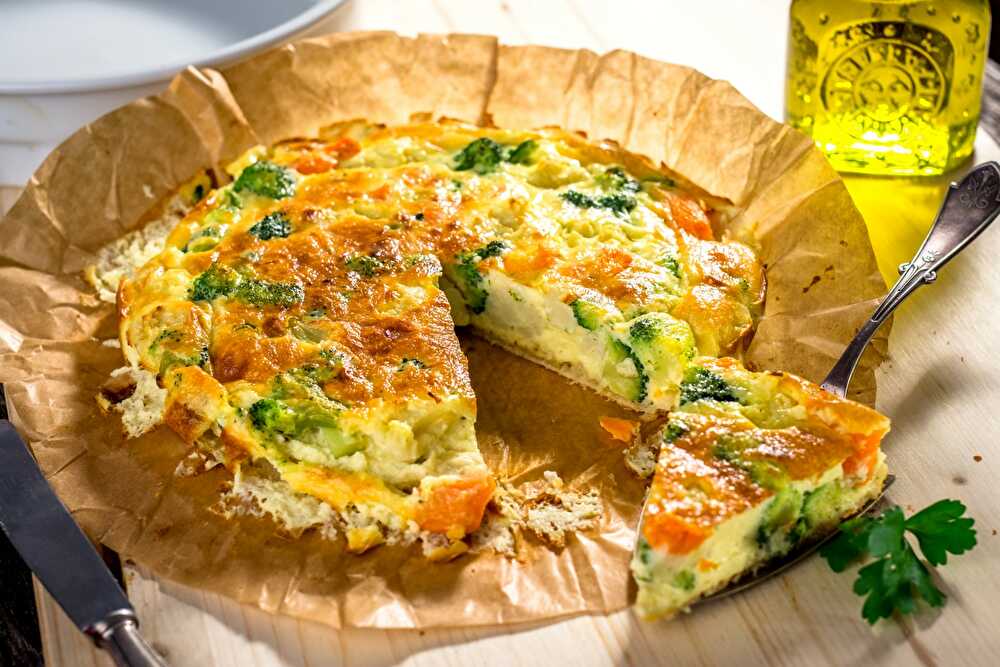 image Quiche légère sans pâte au brocolis