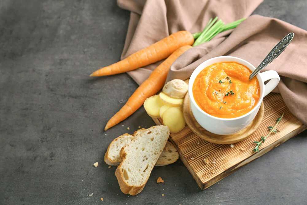 image Soupe Onctueuse de Carottes au Gingembre