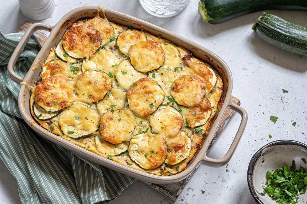 image Gratin de Courgettes Léger et Savoureux