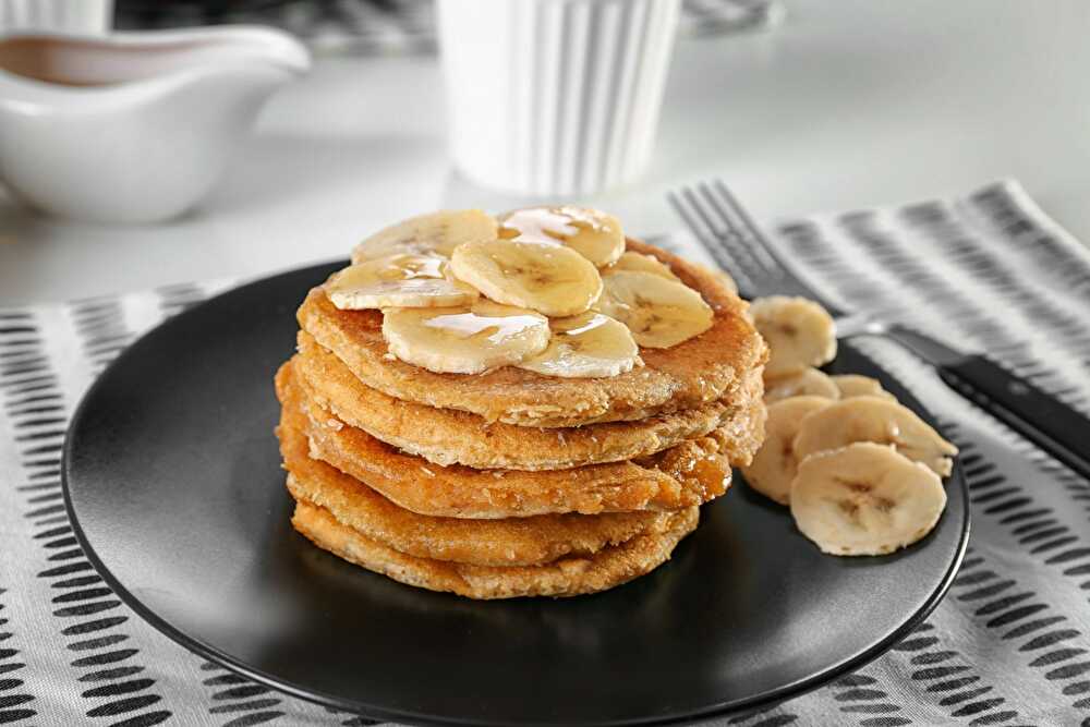 image Pancakes Légers à la Banane et aux Flocons d'Avoine
