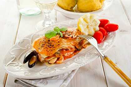 Lasagnes aux fruits de mer rapides et savoureuses