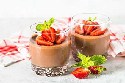 Pannacotta cacao-Fraise