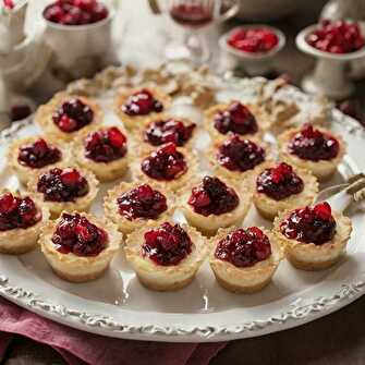 Petits Cheesecakes Orange-Cranberry