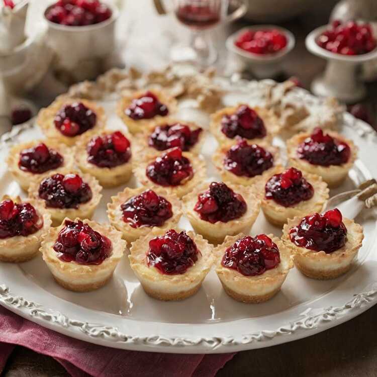 image Petits Cheesecakes Orange-Cranberry