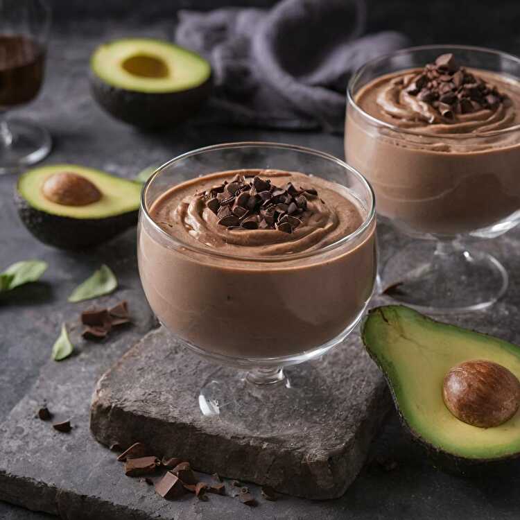 image Mousse Délicate Chocolat-Avocat Façon Keto