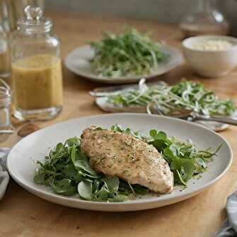 Poulet onctueux en sauce moutardée