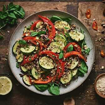 Salade Croquante de Quinoa aux Légumes du Soleil