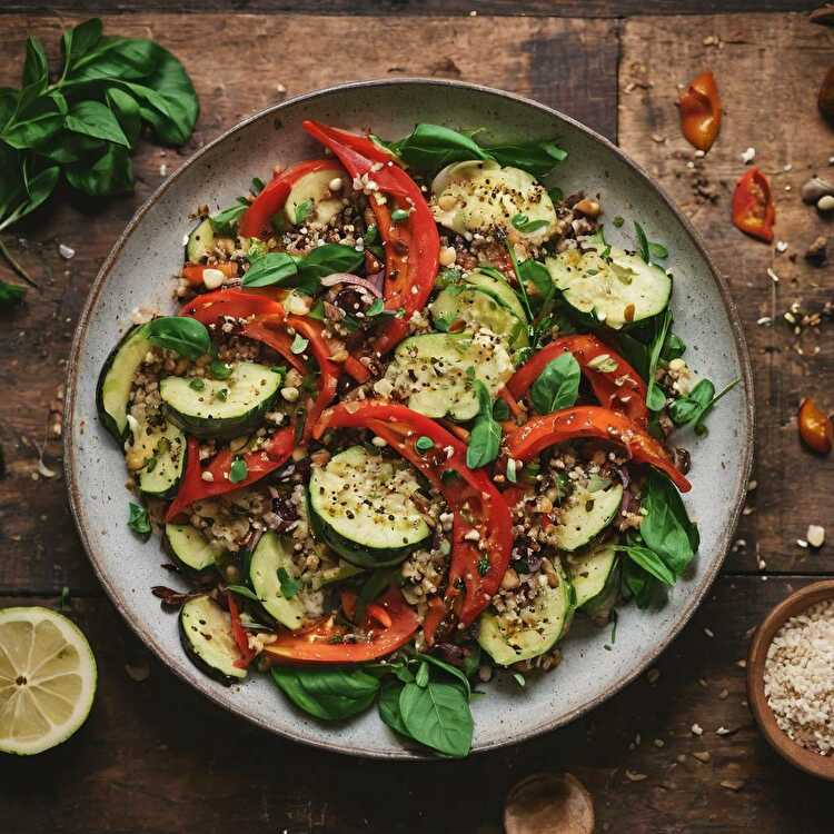 image Salade Croquante de Quinoa aux Légumes du Soleil