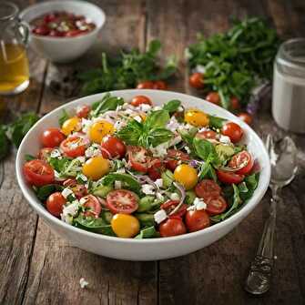 Salade Rafraîchissante de Tomates Cerise à la Menthe