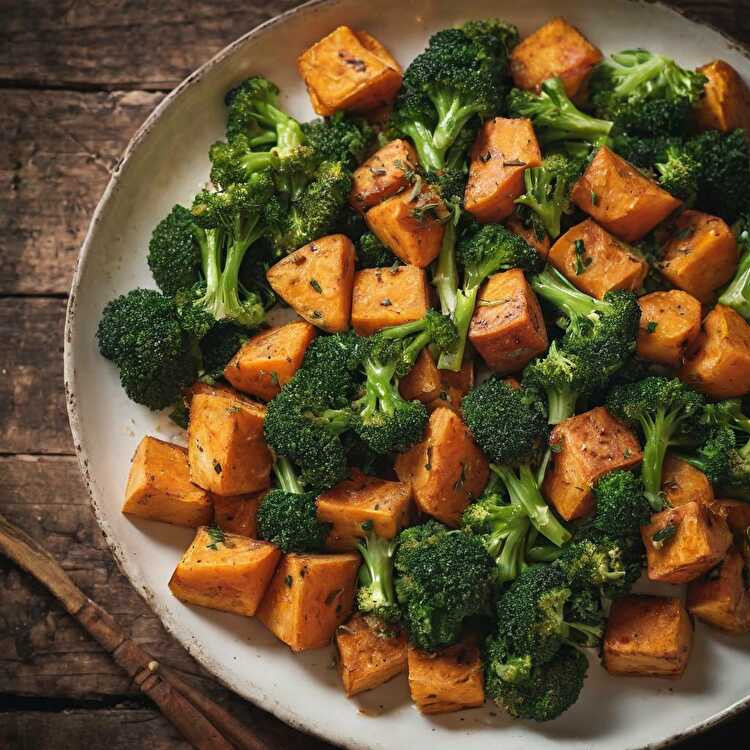 image Sauté de Patate Douce et Brocoli