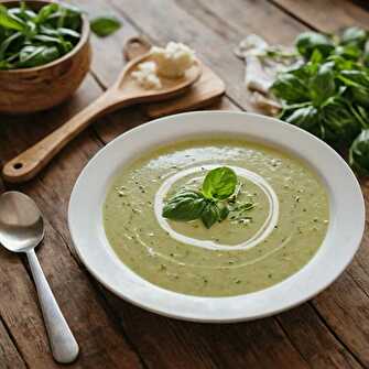 Velouté de courgettes au basilic